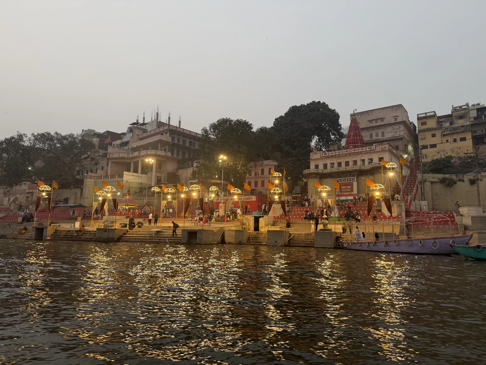 River ghats along the Ganges (Varanasi, India).