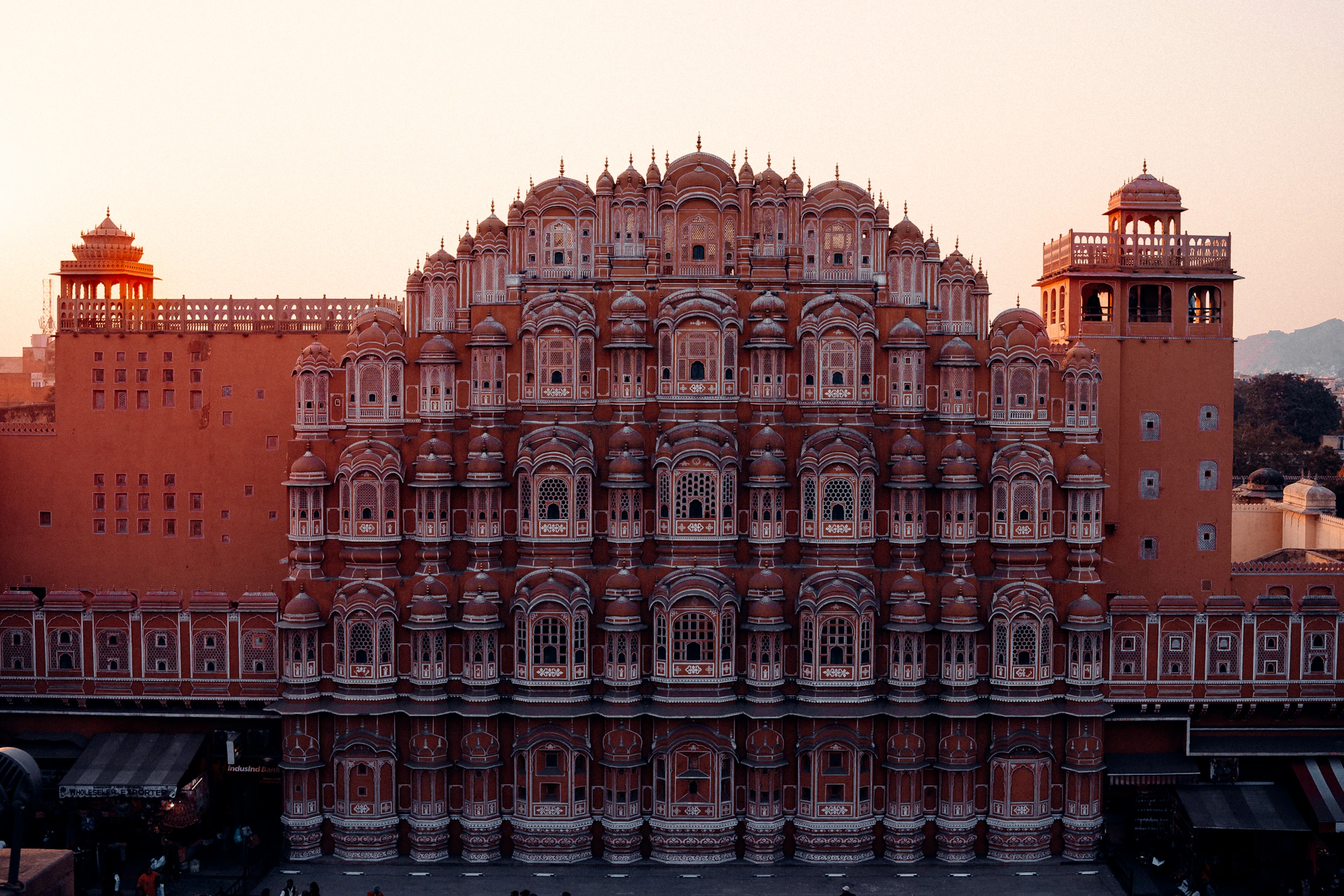 Hawa Mahal (Palace of Winds) facade, Jaipur, India.